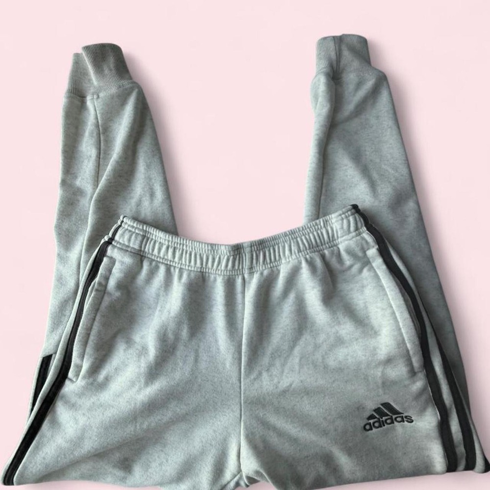 Adidas Climalite Gray 3-Stripe Jogger Sweatpants Size XS